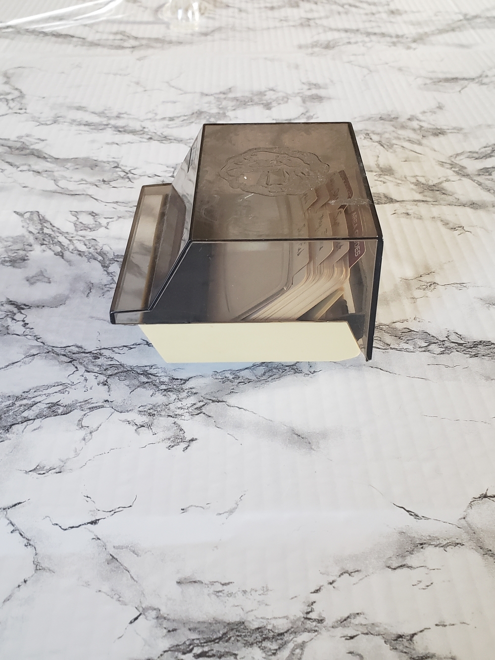 Rolodex Smoky Brown Plastic Index Card File - Rolodex. Vintage. Model5-300c - Picture 4 of 5